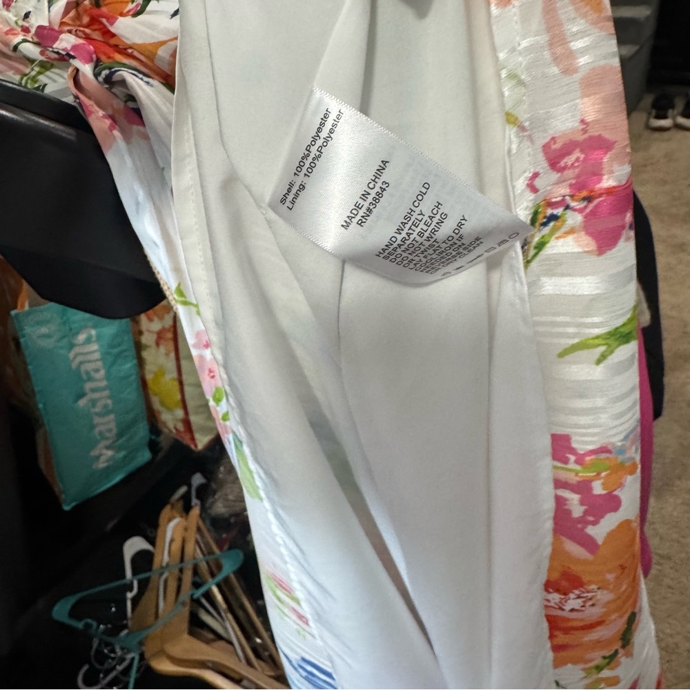 Sam Edelman V-Neck Floral Midi Maxi Dress in White/Multi Size 14 - Picture 11 of 11